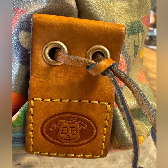 Vintage Dooney & Bourke Rainbow Bag with Brass Hardware